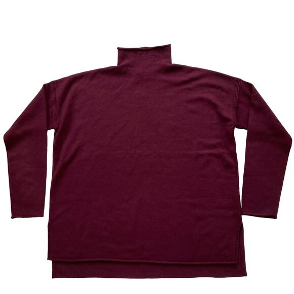 NWT French Connection Funnel Neck Sweater XS/S Merlot Minimalist Relaxed - Picture 4 of 10
